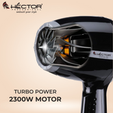 Hector Professional 2300 W Hair Dryer for Personal & Salon use - Just Black